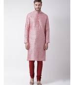 Dupion Silk pink DEYANN Kurta with Churidar set