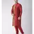 Dupion Silk Red DEYANN Kurta with Churidar set