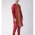 Dupion Silk Red DEYANN Kurta with Churidar set