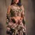 Stunning Black Organza Zari and Sequins Work Floral Wedding Lehenga Choli for Women
