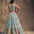 Stunning Sky Blue Organza Zari and Sequins Work Floral Wedding Lehenga Choli for Women