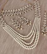 Pearl Kundan Combo Choker Raani Haar Jewellery Set