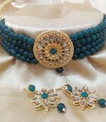 Green Kach Pearl Choker Latest Bollywood Style Jewellery Set