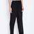 Black plain rayon palazzo-pants