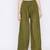Olive plain rayon palazzo-pants