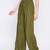 Olive plain rayon palazzo-pants