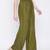 Olive plain rayon palazzo-pants