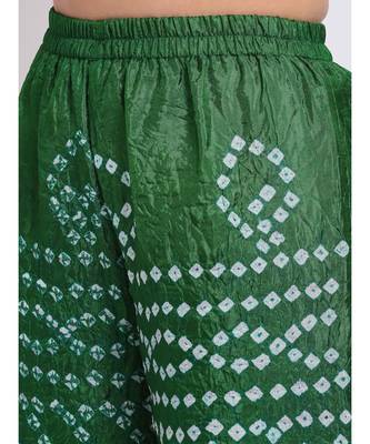 Gorgeous Green Straight Kurti with Bandhani Palazzo 5