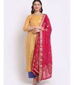 Mustard Laila Banarasi Kurti with Blue Banarasi Palazzo and Banarasi Bandhej Dupatta