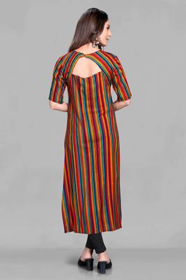 Multicolor printed rayon ethnic-kurtis 2