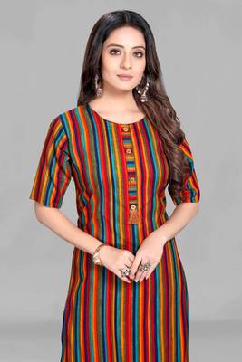 Multicolor printed rayon ethnic-kurtis 5
