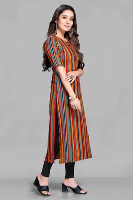 Multicolor printed rayon ethnic-kurtis 3
