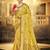 Yellow embroidered silk saree with blouse