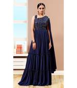 blue Imported Lycra gowns