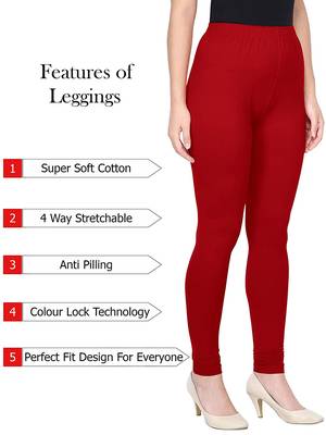 KEX Red Indian Churidar Cotton Casual wear Silm fit churidar legging for women churidar for Girl 3