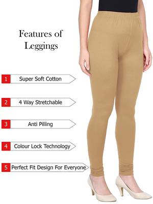 KEX Beige Indian Churidar Cotton Casual wear Silm fit churidar legging for women churidar for Girl 4