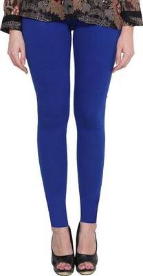 Blue Women's Slim Fit  Cotton Ankle Length Leggings Legging for women Sizes 1