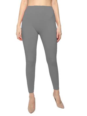 Grey  Women's Slim Fit  Cotton Ankle Length Leggings Legging for women Sizes:   L 1
