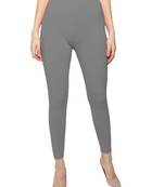 Grey  Women's Slim Fit  Cotton Ankle Length Leggings Legging for women Sizes:   L