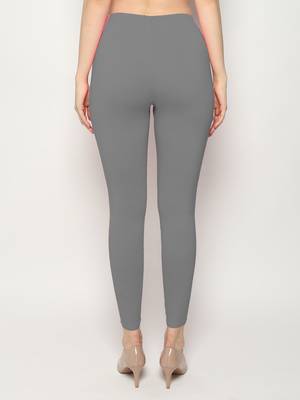 Grey  Women's Slim Fit  Cotton Ankle Length Leggings Legging for women Sizes:   L 2