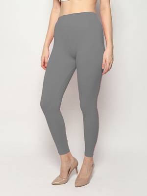 Grey  Women's Slim Fit  Cotton Ankle Length Leggings Legging for women Sizes:   L 3