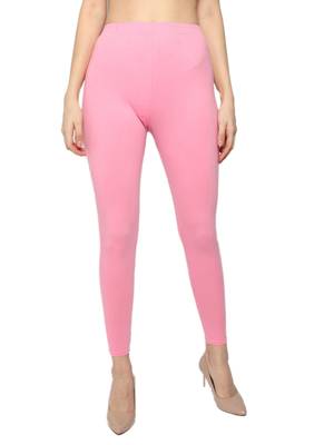 Light pink  Women's Slim Fit  Cotton Ankle Length Leggings Legging for women Sizes:   L   Regular 1