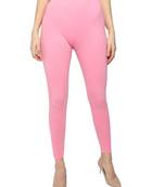 Light pink  Women's Slim Fit  Cotton Ankle Length Leggings Legging for women Sizes:   L   Regular