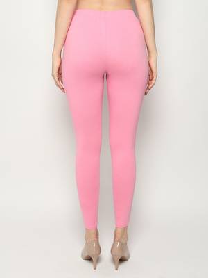 Light pink  Women's Slim Fit  Cotton Ankle Length Leggings Legging for women Sizes:   L   Regular 2