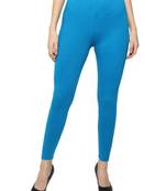 Sky Blue Women's Slim Fit  Cotton Ankle Length Leggings Legging for women Sizes: