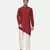 Red Silk Cotton Kurta Set