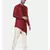 Red Silk Cotton Kurta Set