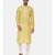 Yellow Embroidered Linen Silk Kurta