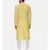 Yellow Embroidered Linen Silk Kurta