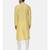 Yellow Embroidered Linen Silk Kurta