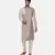 Beige Silk Printed Kurta