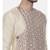 Beige Silk Printed Kurta