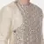 Beige Silk Printed Kurta