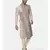 Beige Silk Printed Kurta