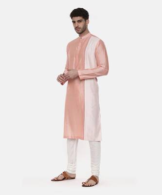 Pink Ivory Embroidered Silk Kurta 3