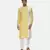 Yellow Ivory Embroidered Silk Kurta
