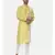 Yellow Ivory Embroidered Silk Kurta