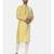 Yellow Ivory Embroidered Silk Kurta