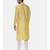 Yellow Ivory Embroidered Silk Kurta