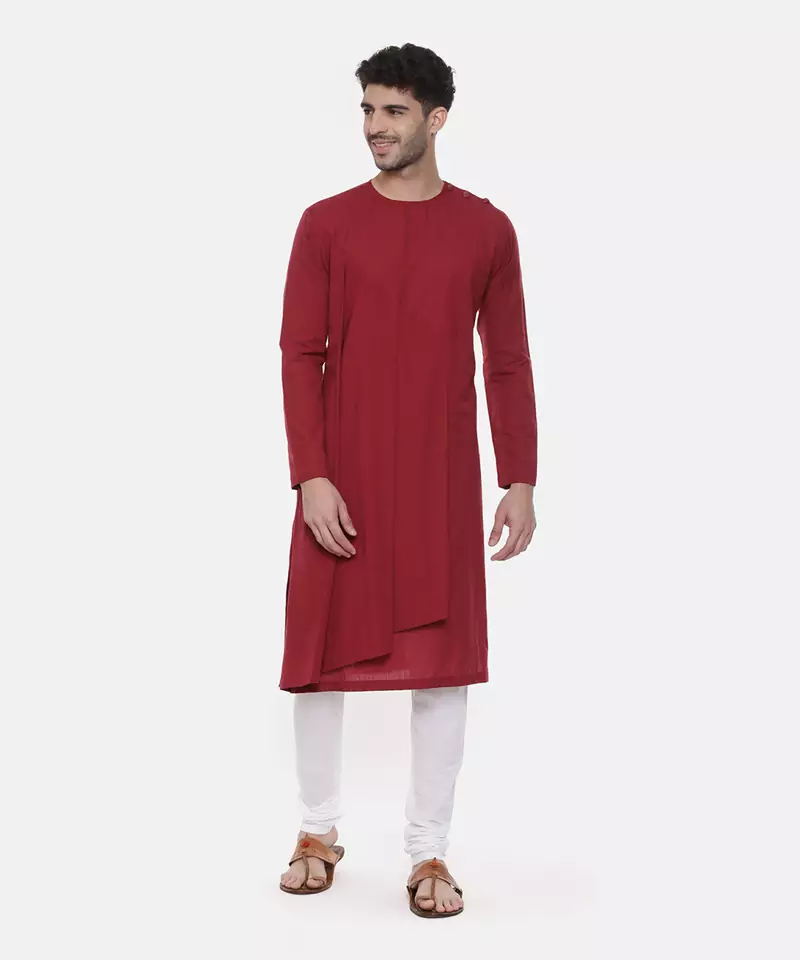 Red Cotton Kurta