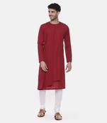 Red Cotton Kurta