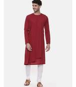 Red Cotton Kurta