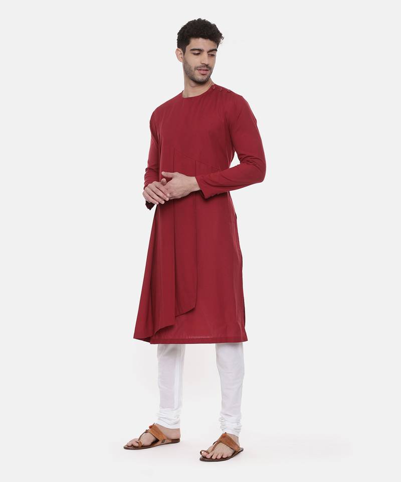 Red Cotton Kurta
