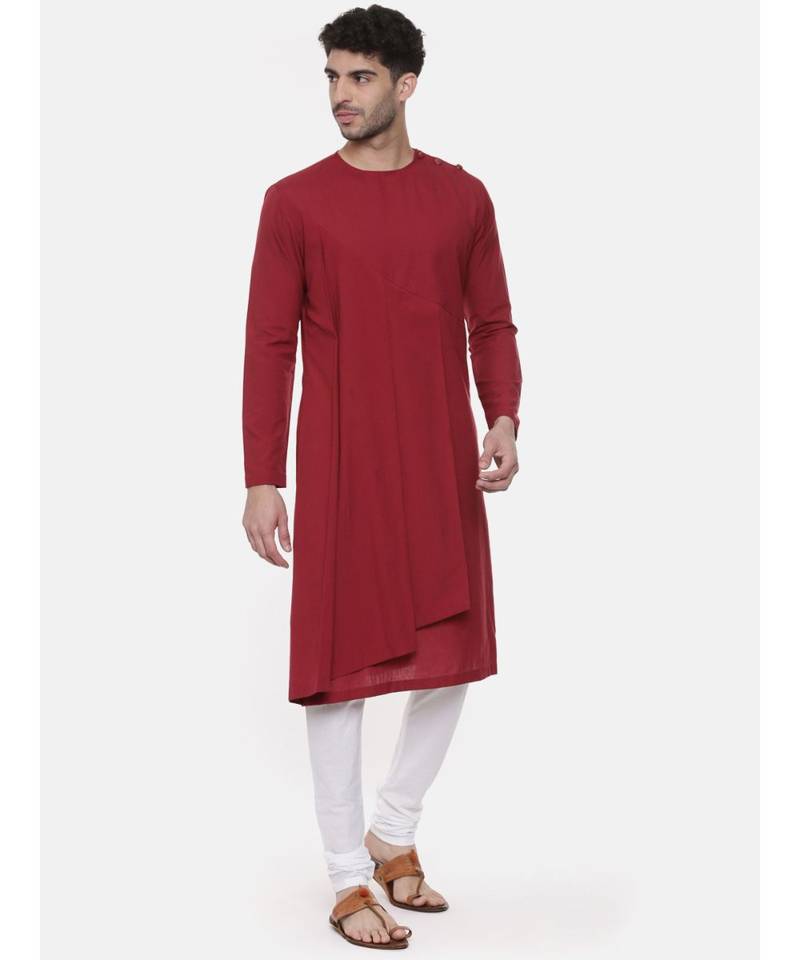 Red Cotton Kurta