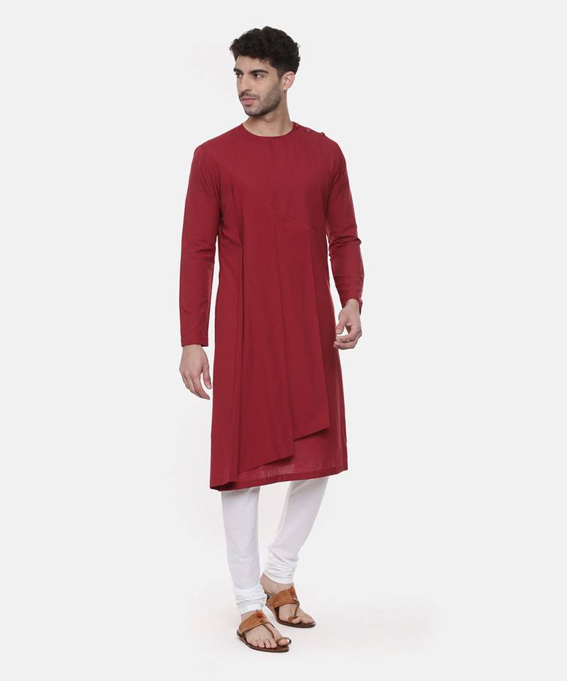 Red Cotton Kurta