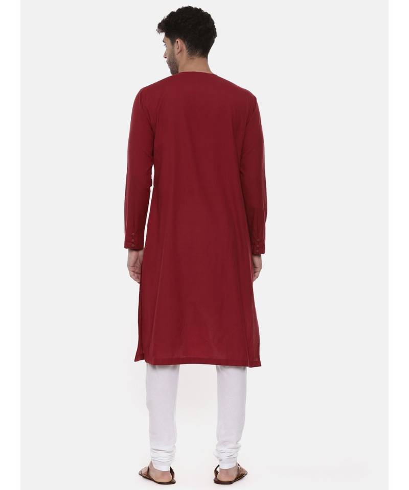 Red Cotton Kurta